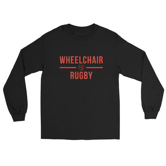 Wheelchair Rugby Text Long Sleeve Shirt