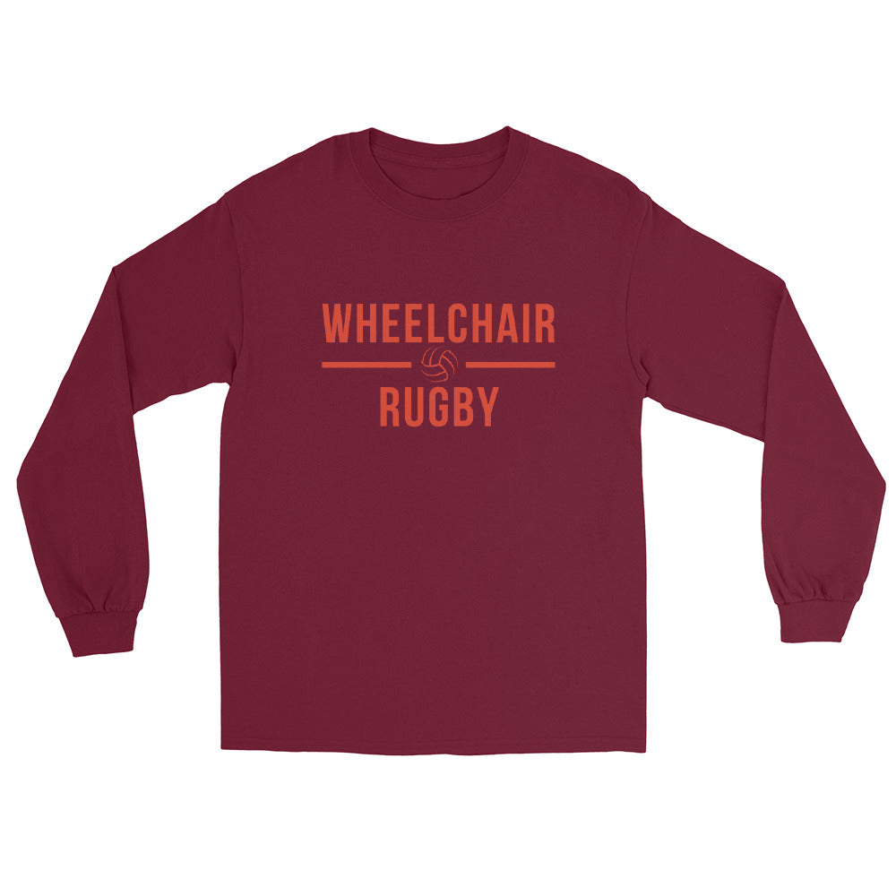 Wheelchair Rugby Text Long Sleeve Shirt