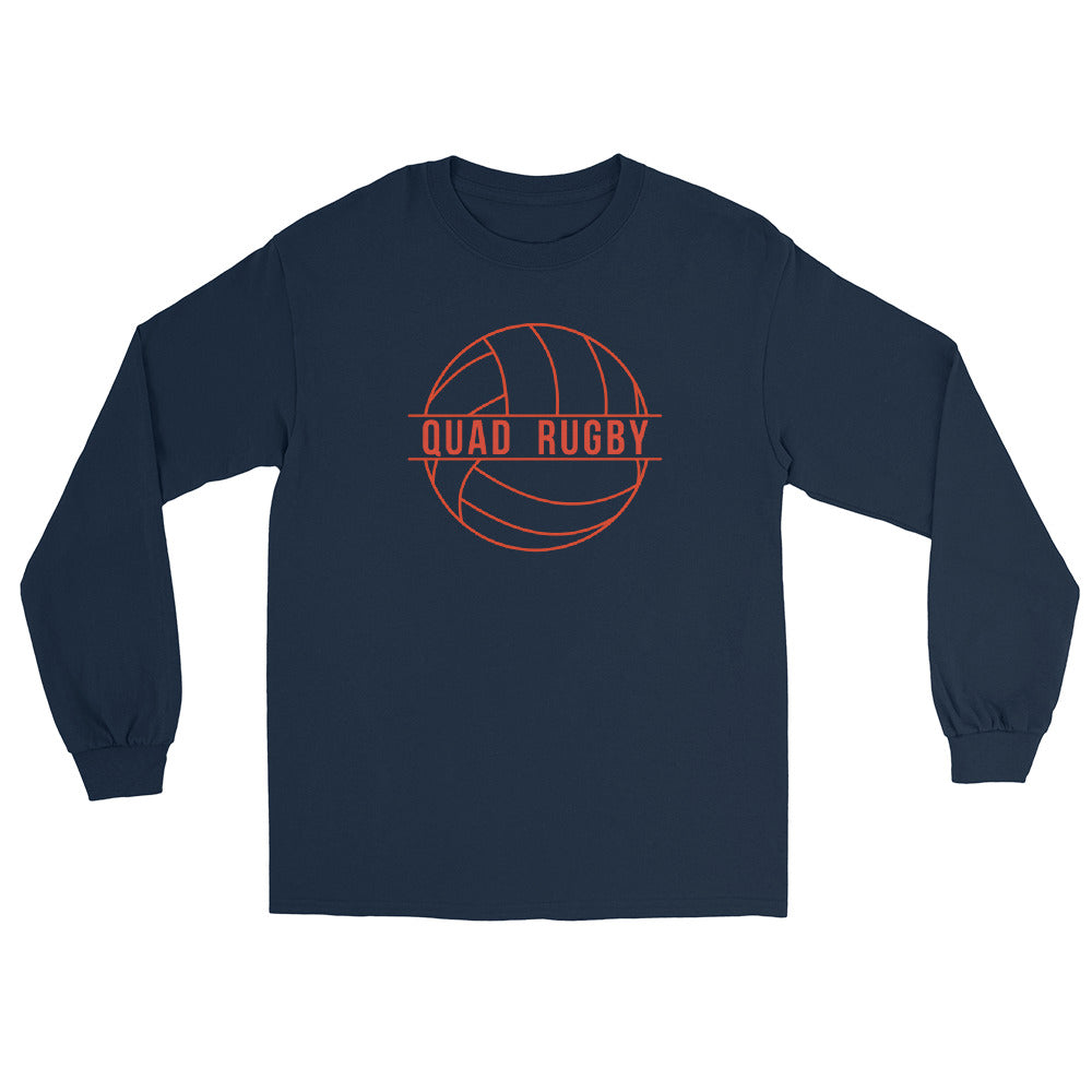 Quad Rugby Ball Graphic Long Sleeve Shirt